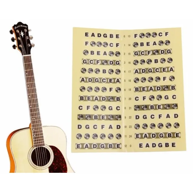 Adesivo Escala Marcador De Notas Para Violão E Guitarra 
