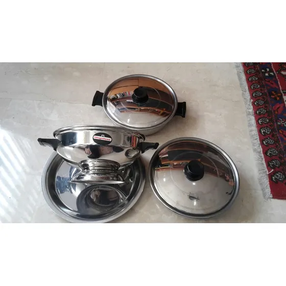 Juego De Ollas 6 Piezas Acero Inoxidable Magefesa