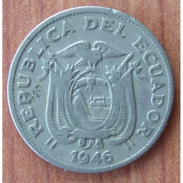 Moneda Ecuador  20  Centavos 1946 Vintage