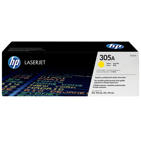 Toner Hp Ce412a Ce412 Amarillo 305 305a 300 351 375 451 475