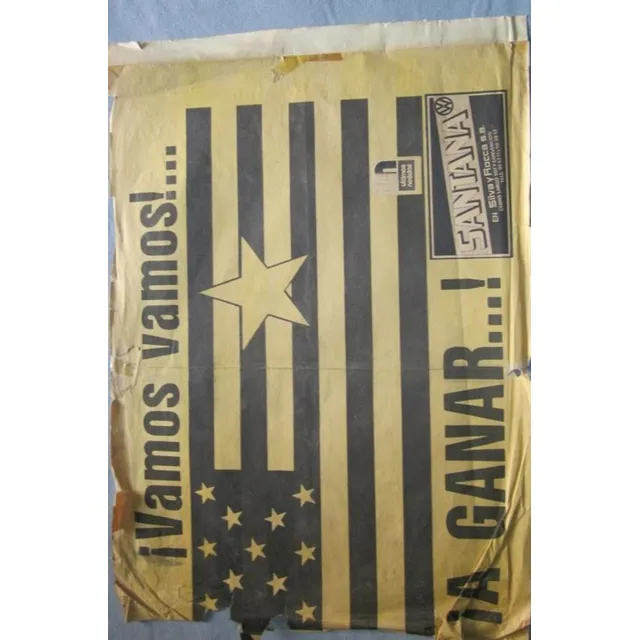 Antiguo Poster Peñarol Bandera Estrella De Fútbol