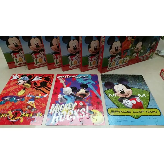 Rompecabezas De 3x35 Piezas Ronda De La Casa De Mickey 