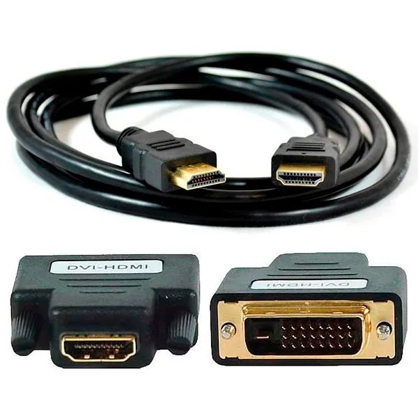 Cable Hdmi Macho-macho 1.8mt + Adaptador Hdmi A Dvi 24+1 ®
