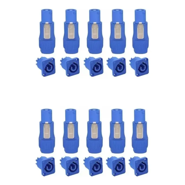 Conector Powercon Azul 20 Piezas Alta Calidad 