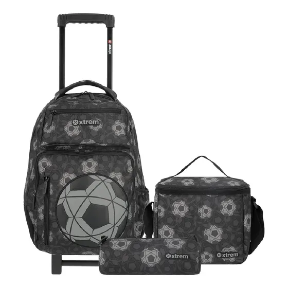 Mochila escolar Xtrem Run Pack 5XT color negro diseño football 35L