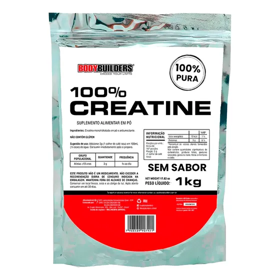 100% Creatina Pura 1kg Bodybuilders Aprovada Abenutri