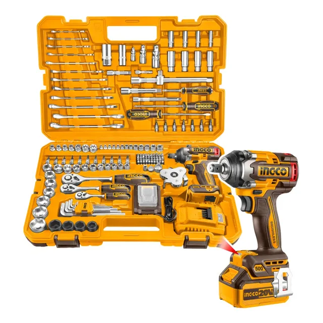 Set 152 Herramientas Ingco Combinada Llave De Impacto 500nm Color Naranja