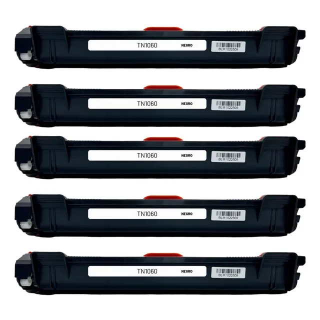 Kit 5 Toner Compatible Con Tn-1060 1110 1112 1510 1511 1512 Tinta Negro