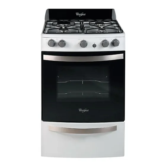 Cocina WhirlpoolWFB56DB color blanco con puerta con visor 220V