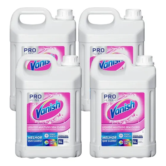 Tira Manchas Vanish Líquido Pro Line Multiuso 5l Galão C/4 U