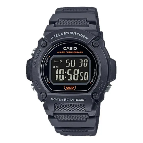 Reloj Casio W-219h-8b Crono 50m Luz Alarma Ahora12