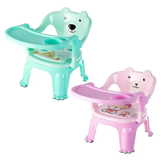 Silla Mesa De Comedor Oso Para Niños Bebés Adaptable Desarma