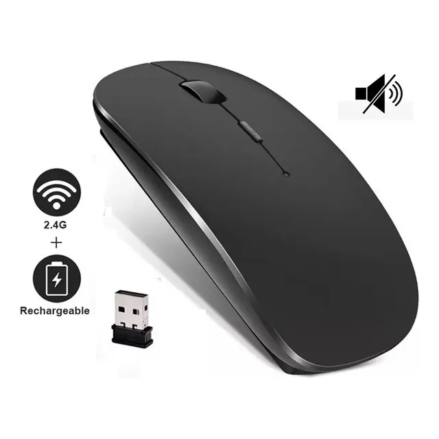 Mouse Recargable Inalambrico 2.4ghz Nuevo Diseño Ultra Plano