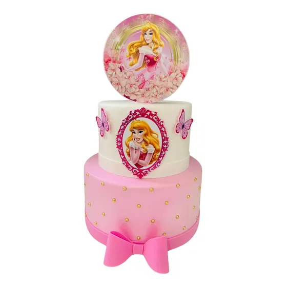 Bolo Fake Princesa Aurora 