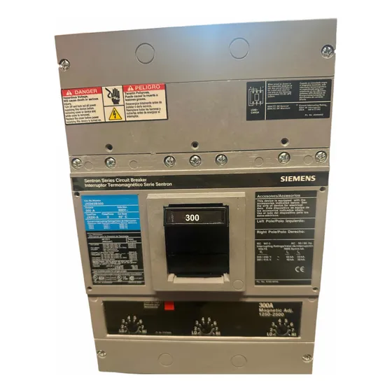 Interruptor Termomagnetico Siemens 3x300a Jxd63b300 Color Gris