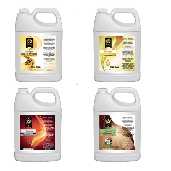 Shampoo Sin Sal Galon Argan, Brillo Oro, Celulas Madres,coco
