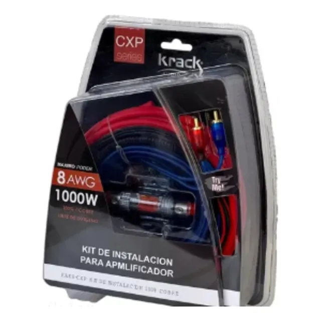 Kit De Instalacion Calibre 8 Krack Audio 100% Cobre Ofc