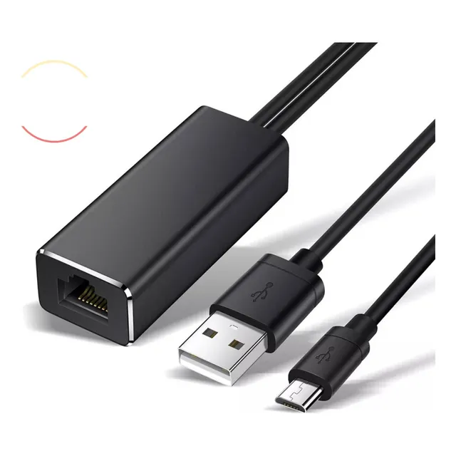 Cabo Adaptador Ethernet Lan Micro Usb 2.0 Para Firetv Stick