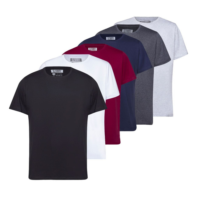 Kit Camiseta Masculina Basica Algodão 6 Unidades Tradicional Kit Camiseta Masculina Basica Algodão 6 Unidades Tradicional
