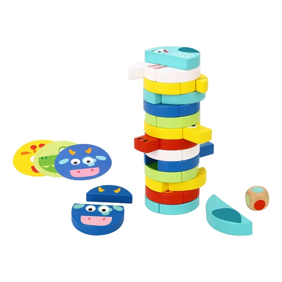 Jenga Infantil Juego De Mesa Juguete Diversión 61 Pcs Madera