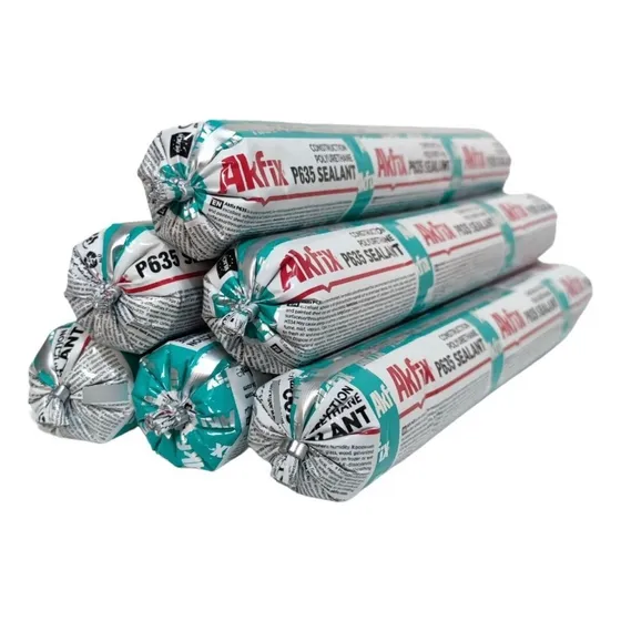 Silicona-sellador Poliuretano Gris Akfix 600ml  Pack 6 Und