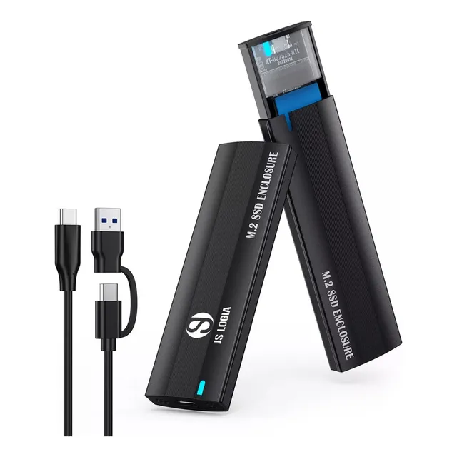 Cofre Case Disco Ssd M.2 Nvme Y Ngff Usb 3.1 Type-c 10 Gbps Color Negro