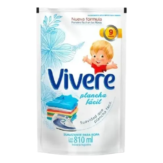 Pack Suavizante Vivere Plancha Fácil 810ml X 12u - Dh Tienda