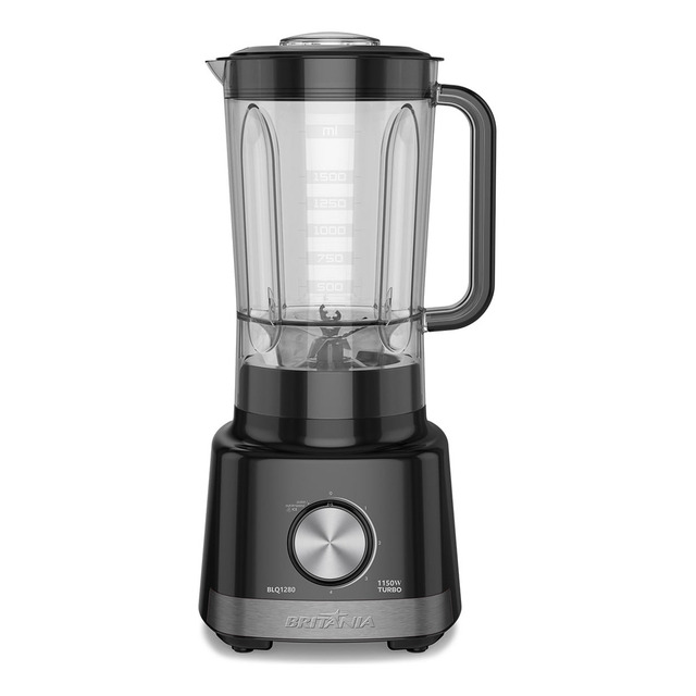 Liquidificador Blq1280p Com 4 Lâminas Inox 2,7l 1150w Cor Preto Britânia 127v Liquidificador Blq1280p Com 4 Lâminas Inox 2,7l 1150w Cor Preto Britânia 127v