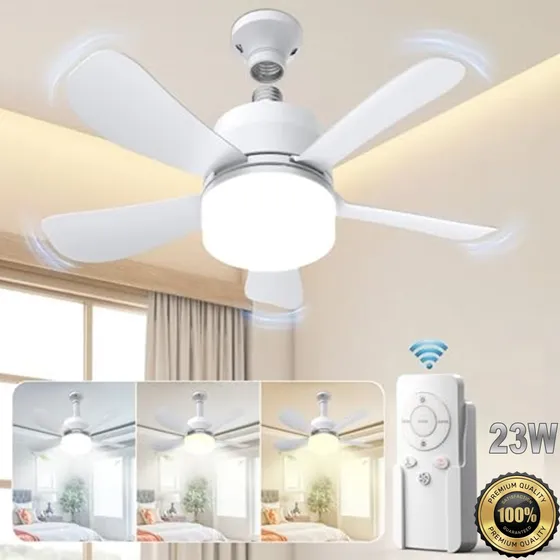 Lampara Bombillo Led 85v - 265v Ventilador Control Remoto