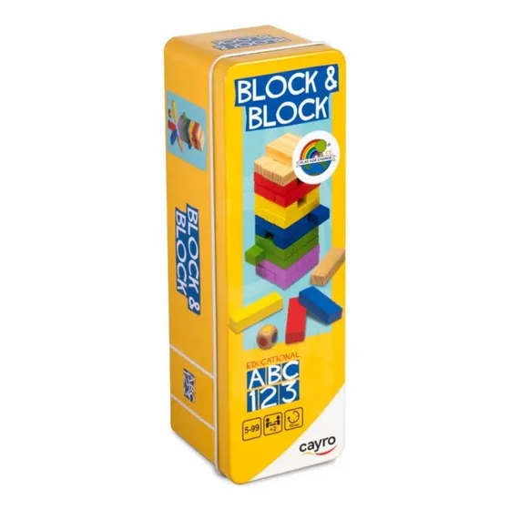 Block A Block De Madera En Caja De Metal Travel Size