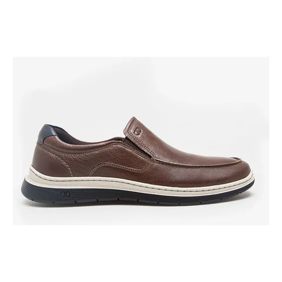 Slip On Democrata Easy Leave Masculino Casual Conhaque