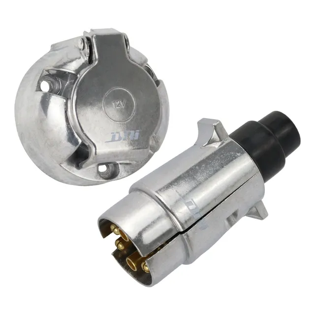 Tomada Engate Reboque Carretinha Alumínio Conector Plug