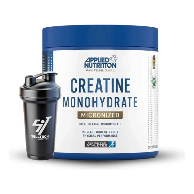 Creatina Monohidrata Applied Nutrition 250gr + Shaker Sin Sabor