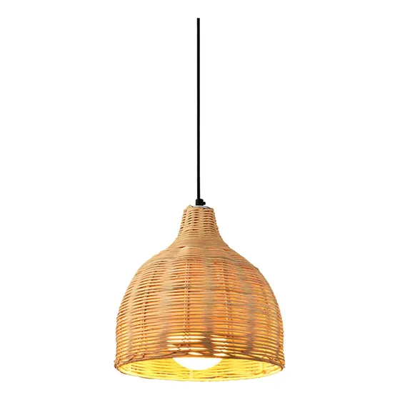 Jjj Linterna Lámpara Colgante Rattan Single Light Los