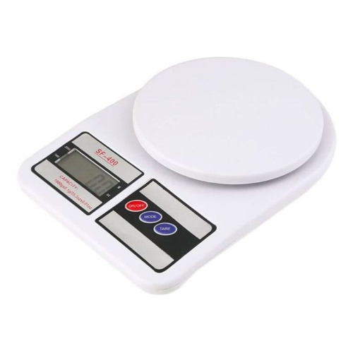 Balanza gramera de cocina digital Electronic SF-400 pesa hasta 10kg blanca