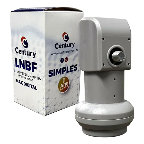 Lnbf Ku Simples Universal Century - Lnb Single Max Digital