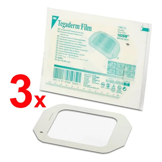 Apositos Transparente Tegaderm 3m Parches Film 1626w 10x12cm