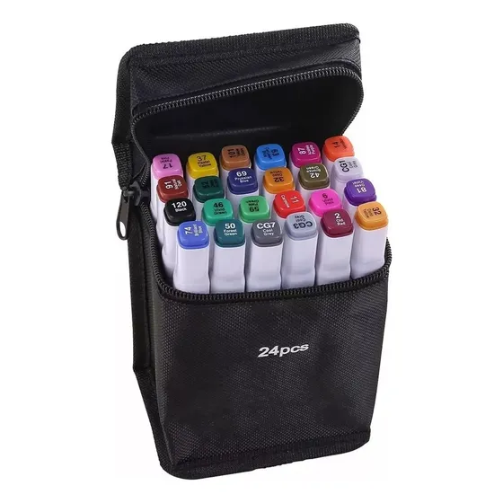 Kit De Marcadores De Alcohol  Doble Punta