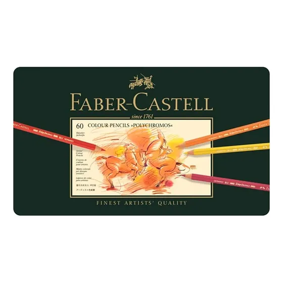 Estojo Lápis De Cor Faber Castell Polychromos 60 Cores