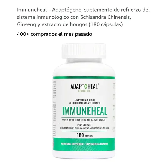 Immuneheal Adaptógeno 180 Cápsulas