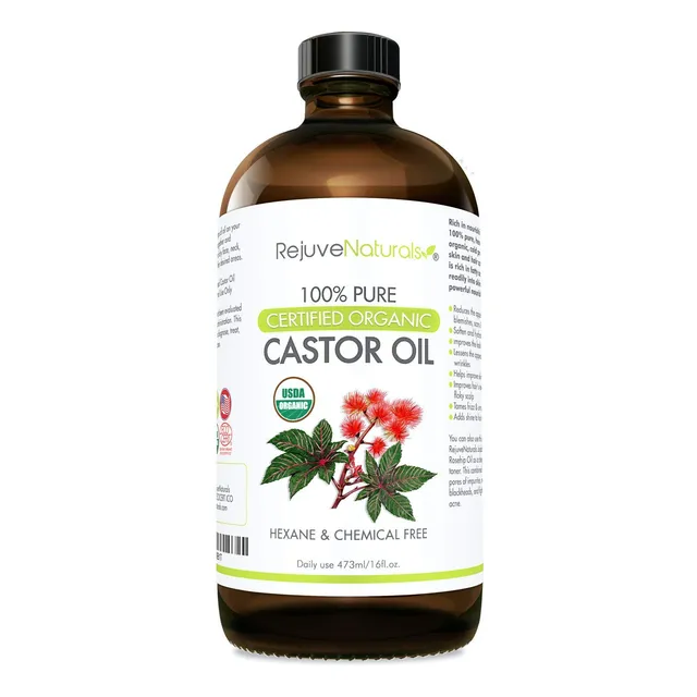 Aceite De Ricino Rejuvenaturals, 480 Ml, Orgánico, Prensado