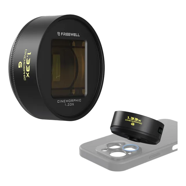 Lente Anamórfica Freewell 1.33x Azul Para iPhone, Samsung