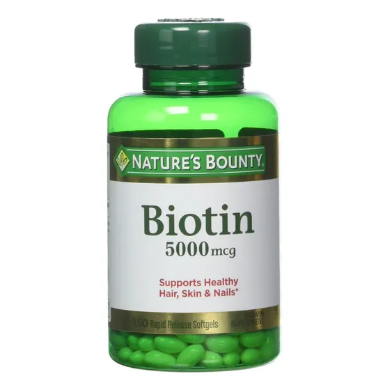 Suplemento De Biotina Nature's Bounty De 5000 Mcg, 60 Tablet