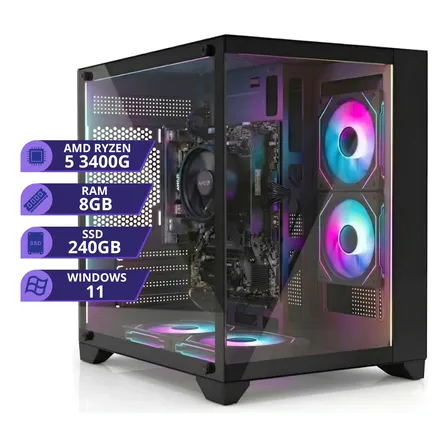Pc Gamer Ryzen 5 3400g Vega 11 Ssd 240 Memoria Ram 8gb Ddr4 240 Gb 16 Gb Radeon Rx Vega 11 Graphics