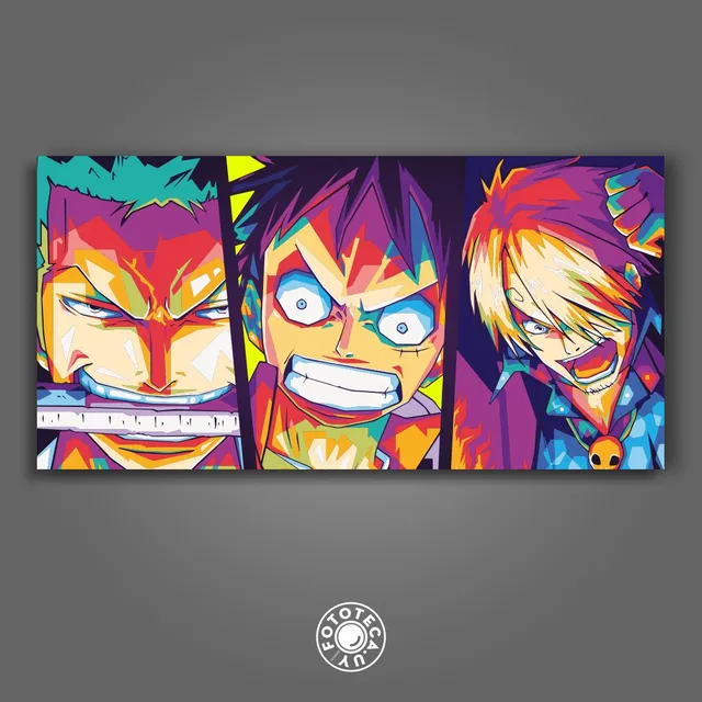 Cuadro Decorativo One Piece 80x40cm Zoro Luffy Sanji