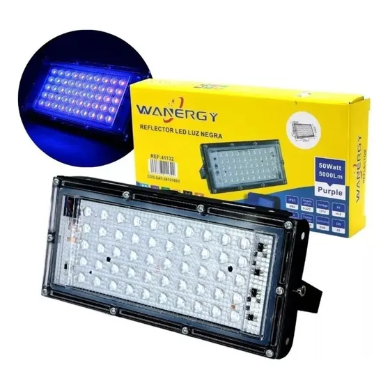 Reflector Led Uv Luz Negra 50w Ip65 127v Fosforescente