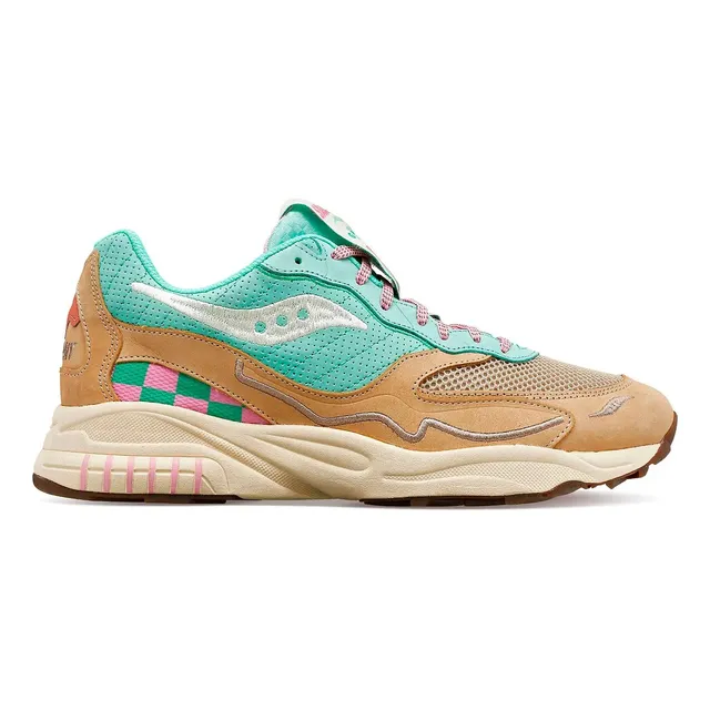 Zapatilla Unisex Saucony Originals 3d Grid Hurricane Aqua/gr