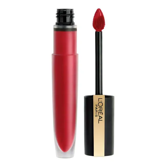 Lápiz labial líquido exclusivo de Loréal Rouge con efecto mate Color 422 Don't