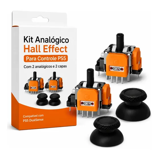 Kit 2 Analógicos Magnéticos Hall Effect Controle Ps5 Dual