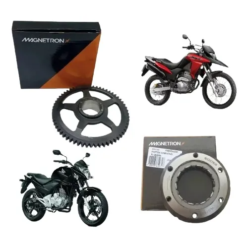 Placa De Partida Cb300/ Xre300 Magnetron + Engrenagem